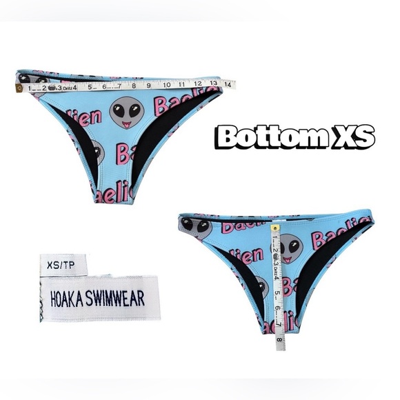 NEW, Hoaka Swimwear Kepler Pony Baelien Bikini Set (Size S & XS), Blue ☀️ - Picture 10 of 12